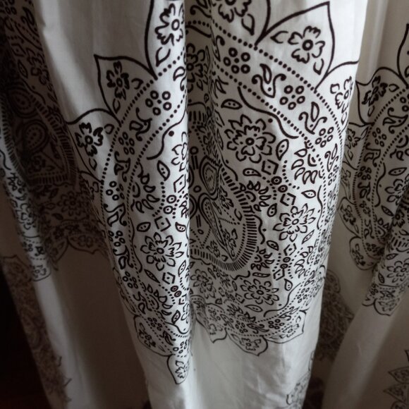 VICTORIA'S SECRET MODA INTERNATIONAL BEIGE BROWN COTTON PRINT MAXI SKIRT NWOT 6 - Picture 7 of 11